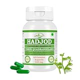 Hadjod (Cissus Quadrangularis, Harjor) Capsules | 500 mg. - 10:1 Potent Extract | Ayurvedic Herbal Supplement | 60 Vegan Capsules for Men & Women (Pack of 1 Bottle)