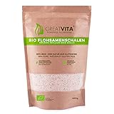 GreatVita Bio Flohsamenschalen, 99% rein, 500g indische Flohsamenschalen, ballaststoffreich, Pulver