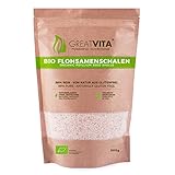 GreatVita Bio Flohsamenschalen 500g, ballaststoffreiche indische Flohsamen-Schalen