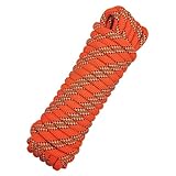10mm Mehrzweckseil, Outdoor Cord Rettungsseil Bootstauwerk Ankertauwerk Dock Lines Autoschleppseil Hebezeug Takelseil (Orange, 10 Meter)