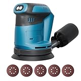 Akku Exzenterschleifer kompatibel mit Makita 18V Akku (Akku nicht), Kabellose Elektroschleifer für die Holzbearbeitung, Metallverarbeitung, Lackentfernung, Rostentfernung, Autopolitur, Heimwerken usw
