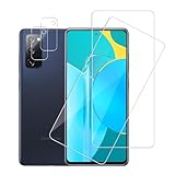 Carantee 2 Stück Schutzfolie für Panzerglas für Samsung Galaxy S20 FE 5G & 2 Stück Kameraschutzfolie, Anti-Fingerprint Folie, 9H Härte Ultrabeständig 2.5D Displayschutzfolie für S20 FE 5G