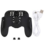 Risegun Mobile Game Controller, Handy Gaming Gamepad für PUBG Handheld Smartphone Controller mit Lüfter, Schwarz