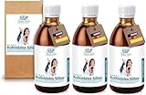 Natur Total Kolloidales Silber 100PPM [XXL-Set] 3 x PET Laborflaschen à 1000ml I Silberwasser hochdosiert