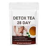 Rukjmqi Detox Tee, 28 Stück Tee Reinigung, Zum Abnehmen, Abnehmen, Detox Zum Abnehmen Und Entwässerung, Gewichtsverlust Dünnes, Fatburner, Diättrunk Für Flachen Bauch & Wohlbefinden Bei Blähungen,