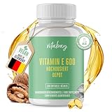 Vitabay Hochdosiertes Vitamin E 600 IE Depot - 100 VEGAN Softgel Vitamin E Kapseln hochdosiert mit Tocopherol und Tocotrienol - Natürliches Vitamine Vit E - Vitamins Softgels Kapsel mit Tocotrienole