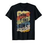 Triathlon Triathlonrad Triathleten Fahrrad Schwimmen Laufen T-Shirt