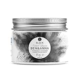 Ben& Anna Toothpowder Black 15g Bleaching Pulver mit Aktivkohle Naturkosmetik für weisse Zähne | Zahnpulver | Kohlepulver