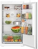 BOSCH KIR31NSE0 Einbau-Kühlschrank Serie 2, integrierbarer Kühlautomat ohne Gefrierfach 102x56 cm, 165L Kühlen, MultiBox XXL, LED-Beleuchtung, EcoAirflow, SuperCooling