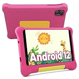 CHOFSLIA Kinder-Tablet, 7 Zoll Tablet für Kinder, Android 12 Tablet, 2 GB RAM + 32 GB ROM, Dual-Kamera, Spiele, Kindersicherung, Kidoz installiert mit Schutzhülle (Rosa)