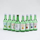 Soju - 8er Mix koreanischer Reiswein - original aus Korea - 12% Vol - 350ml - Verschiedene Geschmäcker -Grape, Apple,Yogurt,Original, Yuzu, Mango, Blueberry,Peach