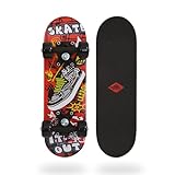 Schildkröt® Mini Skateboard 17“ Skate It Out | Kinder Skateboard ab 4-6 Jahre | Holz-Deck 43 x 13 cm | Cooles Design für Kinder