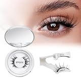 Magnetic Eyelashes Natural Look, wiederverwendbares Magnet Wimpern Set mit Applikator, kein Kleber nötig Wimpern magnetisch einfach zu tragen und zu entfernen