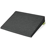 Beautissu Formstabiles Keilkissen mit Anti-Rutsch Bezug Waschbar & Reißverschluss – Ergonomisches Sitzkissen Keilkissen für Stuhl Homeoffice Büro Stuhlkissen Büro 37x33,5cm Anthrazit – BeauErgo