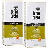 Terra Creta Olivenöl 2x 5,0l Kanister P.D.O. Kolymvari | Extra natives Olivenöl von Kreta | + 20ml Jassas Olivenöl