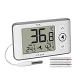 TFA Dostmann LT 202 Digitales Profi-Thermometer mit Kabelfühler TFA 30.1052, weiss mit Batterien