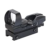 ESSLNB Red Dot Sight Rotpunktvisier Reflexvisier Rot und Grün 4 Absehen 5 Helligkeitseinstellungen Leuchtpunktvisier mit 20 mm / 22 mm Weaver/Picatinny-Schienenhalterung