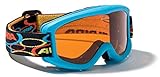 ALPINA CARVY 2.0 - Beschlagfreie, Extrem Robuste & Bruchsichere Skibrille Mit 100% UV-Schutz Für Kinder, cyan matt, One Size
