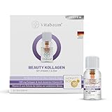 Vitabaum® Beauty Kollagen mit Vitaminen D3, C, B2, B7, Zink & Mangan - Unterstützung für Haare, Haut und Nägel - 30 Fläschchen - Innovatives Twist and Mix System™ für schnelle Aufnahme