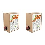 Bio Karottensaft 3 Liter Box - Aus deutschen und niederländischen Karotten - Vegan, leuchtend-orange Farbe, mit Spezialkulturen fermentierter Gemüsesaft (Packung mit 2)