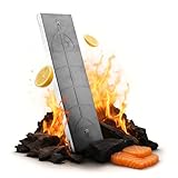 SupRovare Flammlachsbrett für Feuerschale, Stainless Steel Salmon Board, Flammlachs, Lachsbretter, Grill Accessories for Fire Bowl and Kettle Grill, Barbecue at Camping & Barbecue Parties