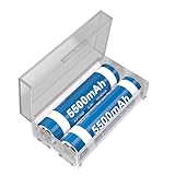 2 Stück 5500mAh Neuer 0-Zyklus 3.6V Hohe Kapazität NI-MH Akku mit Batterien Aufbewahrungsbox für LED Stirnlampe, Powerbank