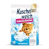 Kuschelweich Vollwaschmittel Pulver - für 19 Wäschen, hautverträglich, mikroplastikfrei, vegan - 1,2 kg - Sommerwind