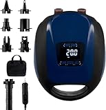 Sup Pumpe Elektrisch,20 PSI Hochdruck Elektrische SUP Luftpumpe,12 V DC Auto-Off für Aufblasbaremit,für Stand Up Paddle Boards, Kajaks, Zelte, Matratzen,Schlauchboot