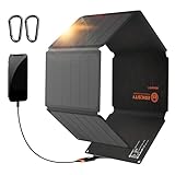 Solar tragbares Ladegerät 54W, Solarpanel Faltbar, ETFE Solar Phone Ladegerät USB Solarpanel tragbar für Camping mit USB-C Schnellladeausgang,Kompatibel mit Smartphones, Tablets, Powerbank, Etc