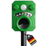 Katzenschreck, Tiervertreiber Ultraschall, 5 Modi Solar Katzenabwehr, Wasserdicht Maulwurf Vertreiber mit LED-Licht, Marderschreck Wirksam gegen Katzen, Hunde, Vögel, Füchse, Ratten, Garten