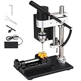 Tischbohrmaschine 250W Standbohrmaschine Miniatur Ständerbohrmaschine mit Bohrfutter 7 Gang Einstellbare Geschwindigkeit bohrständer für Metall Holz Acryl Aluminium