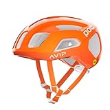 POC Ventral AIR MIPS Rennradhelm - Fahrradhelm mit präzisen Belüftungsöffnungen und integrierten Kanälen für einen kontrollierten Lufteintritt, Fluorescent Orange AVIP