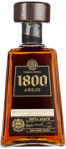 1800 Añejo Tequila 38% vol. (1 x 0,7l) – Premium-Tequila aus Mexiko – Hergestellt aus 100% blauer Weber-Agave – Gereift in Fässern aus amerikanischer und französischer Eiche