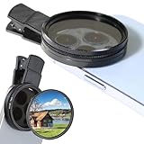 Yesmoyhe kreisförmiger Polarisationsfilter, 67mm Zirkularer Polfilter, CPL Filter, Polfilter mit Objektivclip, Schraubfilter CPL-Objektivfilter für Kameraobjektive, für Handy-Kameras