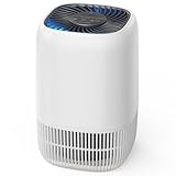 AROEVE Luftreiniger mit H13 HEPA 3-Stufen-Filter, Luftreiniger für Schlafzimmer, 5W Energieverbrauch, Leise 22dB mit Aroma, reduziert Pollen, Rauch, Tierfell