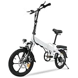 E-Bike Klappbar,16 Zoll Elektrofahrrad 7.8Ah Akku Diebstahlschutz,E-Faltrad mit 2.6H Schnellladung,250W Motor,3 Fahrmodi,Sitzhöhe Verstellbar,Reichweite Max 70km,Falt-Pedelec für Herren Damen…