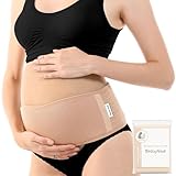 Mama Stuff BellyNest – Bauchgurt Schwangerschaft mit Rückenstütze | Schwangerschaftsgürtel & Bauchband, Atmungsaktiv und gegen Rücken- & Beckenschmerzen (Beige, Einheitsgröße)