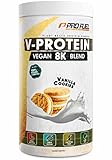 Vegan Protein – VANILLE - V-Protein 8K Blend - unglaublich lecker & cremig - mit Protein aus Sonnenblume, Reis, Erbse, Hanf, Kürbis uvm. - pflanzliches Proteinpulver mit 80% Eiweiß