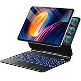 Vobafe Tastatur Hülle für iPad Air 11 Zoll M3 2025 M2 2024/Air 5. 4. Generation, Magic Keyboard iPad Pro 11 M4 2024 5/4/3/2/1, 7-Beleuchtete Magnetische Freischwebende, Multi-Touch Trackpad, Schwarz