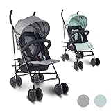 Mobiclinic®, Kinderwagen, Buggy, Elefant, Verstellbare Rückenlehne, Doppeltes Sicherheitssystem, Abnehmbare Räder, Verstellbarer 5-Punkt-Gurt, Leichter Kinderwagen, Grau und schwarz