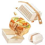 Sandwichbox | Hamburgerbehälter | Sushi-Verpackungsbox | Campingbox mit Deckel, druckfester Lebensmittelbehälter für Camping, Hamburgerboxen Compa