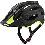 Alpina Carapax 2.0 - Leichter, Stabiler & Komfortabler Fahrradhelm Mit Fliegennetz & Antibakteriellen Polstern Für Erwachsene, Black-neon Yellow matt, 57-62 cm