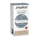 simplicol 8007137 Intensiv (18 Farben), Elegantes Grau 1817: Einfaches Textilfärben in der Waschmaschine, Komplettpackung mit Färbemittel und Fixierpulver, 2-teiliges Set