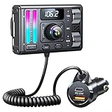 FM Transmitter Auto Musik-Player Drahtlose Auto Bluetooth-kompatibel 5,3 Adapter mit 3,5-mm-Audiokabel