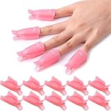 10 Stück Nagellackentferner Clips Set, Nails Art Gel Cap Einweichen Clip UV Maniküre Tränken Weg Nagel-Clips Gel Polish Entferner Wrap Tool