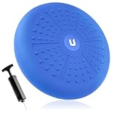 unycos - Ballsitzkissen Ø33 cm inklusive Pumpe, Noppenkissen, Luftkissen, Anti-Burst Sitzkissen, Balancekissen, Core, Rücken, Fitness Koordinations und Rückentraining (Zenfeel) (Blau)