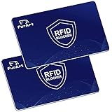 FurArt RFID Blocking Card (Pack of 2) Latest E-Field Interference Transmitter Technology for Protection Against DataTheft Extra Thin 0.8 cm Card Suitable for Wallet, Credit Card, Bank Card, ID Card