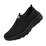 Sportschuhe für Herren, Sneaker, Herren, modisch, Sport, für Herren, Sneaker, Laufen, Herren, elastisch, Freizeit, Netz, Fitness, lässig, Wandern, Joggen, Schuhe, Le Noir 3, 42 EU