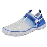 Fulidngzg Badeschuhe Damen Sport Sommer Badeschuhe Wasserschuhe Yoga 38 Orthoback Schuhe Hallux Valgus Schuhe Flach Ultraleicht Barfussschuhe Fitnessschuhe Outdoor Weiß Bequeme Schuhe Barfußschuhe