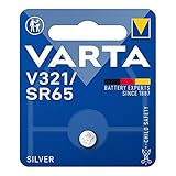 Micro Silver SR65 - V321 1,55 V Blister (1 Stück) Ø 6,8 x 1,65 mm. Ideal für kompakte Geräte, garantiert eine zuverlässige und dauerhafte Leistung bei jeder Anwendung. Perfekt für Ihre Geräte.